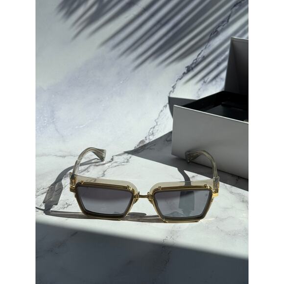 NEW Balmain Admirable Clear Mirror Gold Sunglasses $875 - Picture 5 of 10